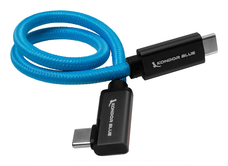 Kondor Blue KB-USBC-RA12 USB cable USB 3.2 Gen 2x2 0.35 m Black, Blue