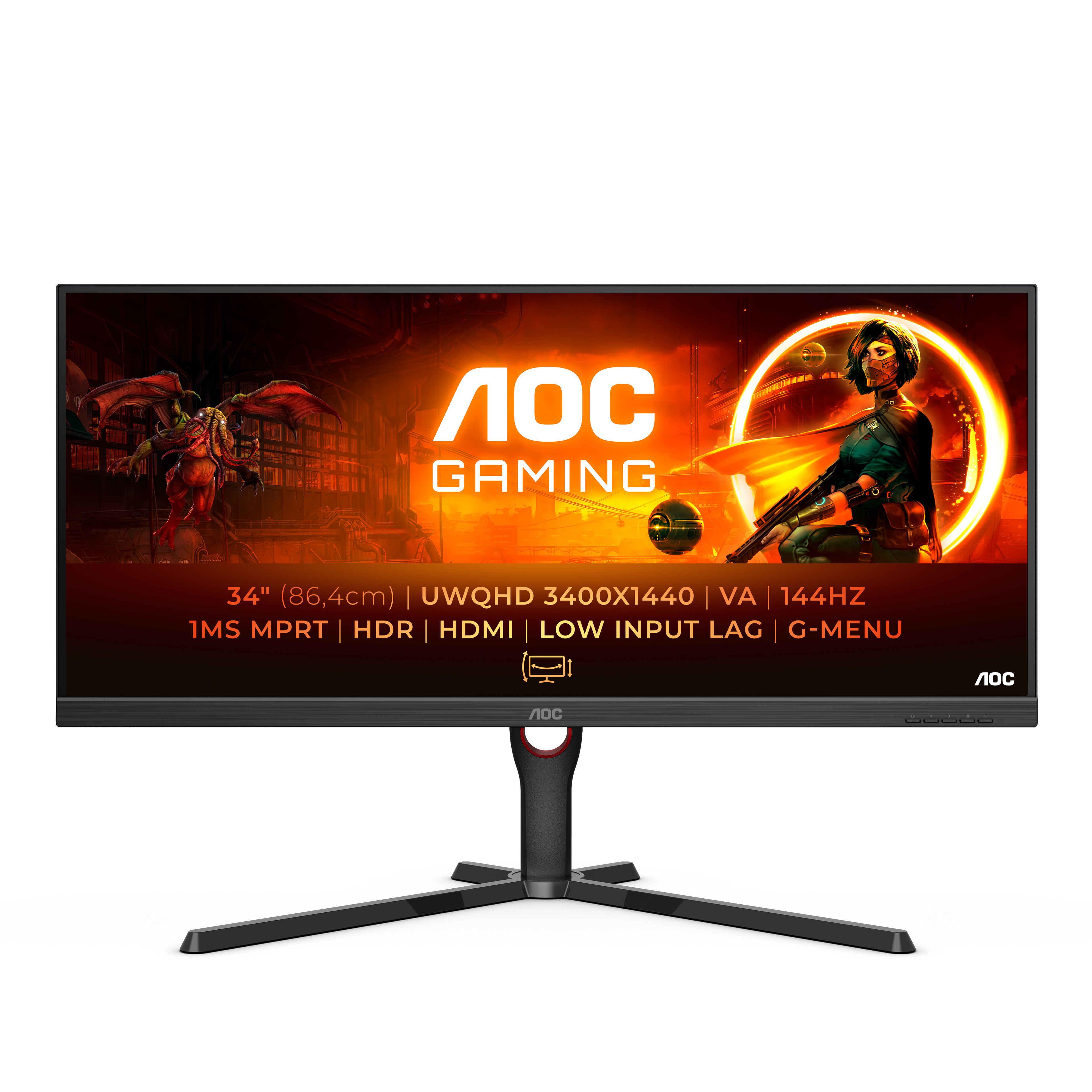 Image of AOC G3 U34G3XM/EU LED display 86.4 cm (34") 3440 x 1440 pixels...