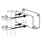 Ergotron Attachment Options 3" x 3" Post Peripheral Bracket.