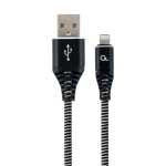 Gembird CC-USB2B-AMLM-2M-BW Lightning-kabel Zwart, Wit