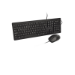 V7 Combo de teclado y ratón antimicrobiano lavable, USB, óptico, IP68, impermeable