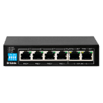 D-Link DES-F1006P-E network switch Unmanaged Fast Ethernet (10/100) Power over Ethernet (PoE) Black