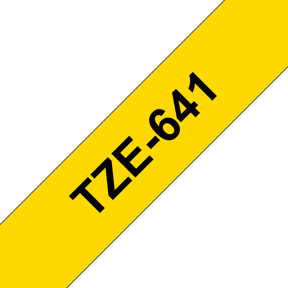 Brother TZE-641 DirectLabel black on yellow Laminat 18mm x 8m for Brother P-Touch TZ 3.5-18mm/36mm/6-18mm/6-24mm/6-36mm