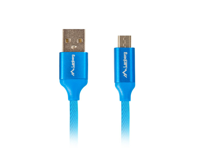 Lanberg CA-USBM-20CU-0018-BL USB cable USB 2.0 1.8 m Micro-USB A USB A Blue