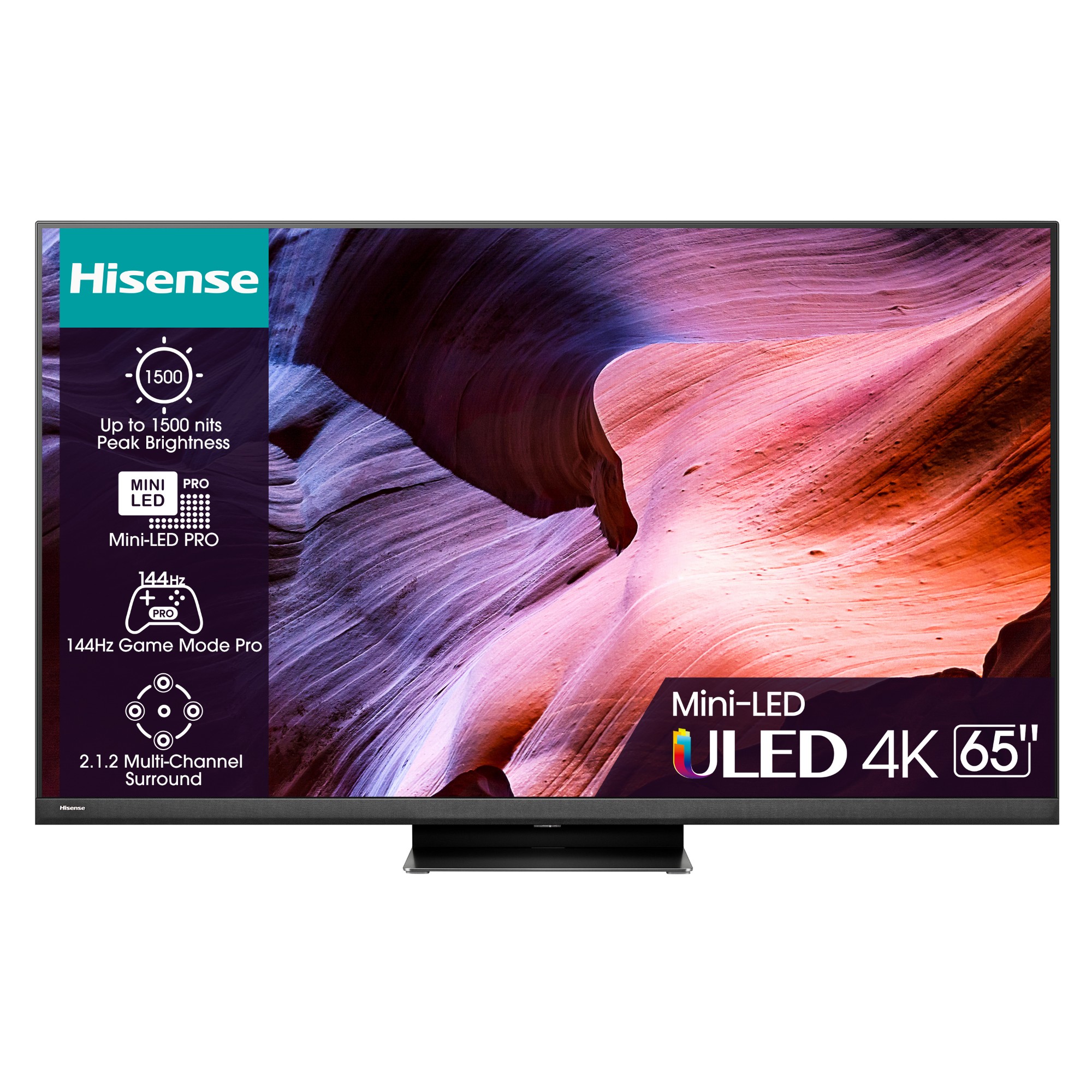 Hisense 65U8KQ 165.1 cm (65") 4K Ultra HD Wi-Fi Black, Grey 500 cd/mÂ²