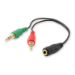 Equip 147942 audio-verdeler Zwart