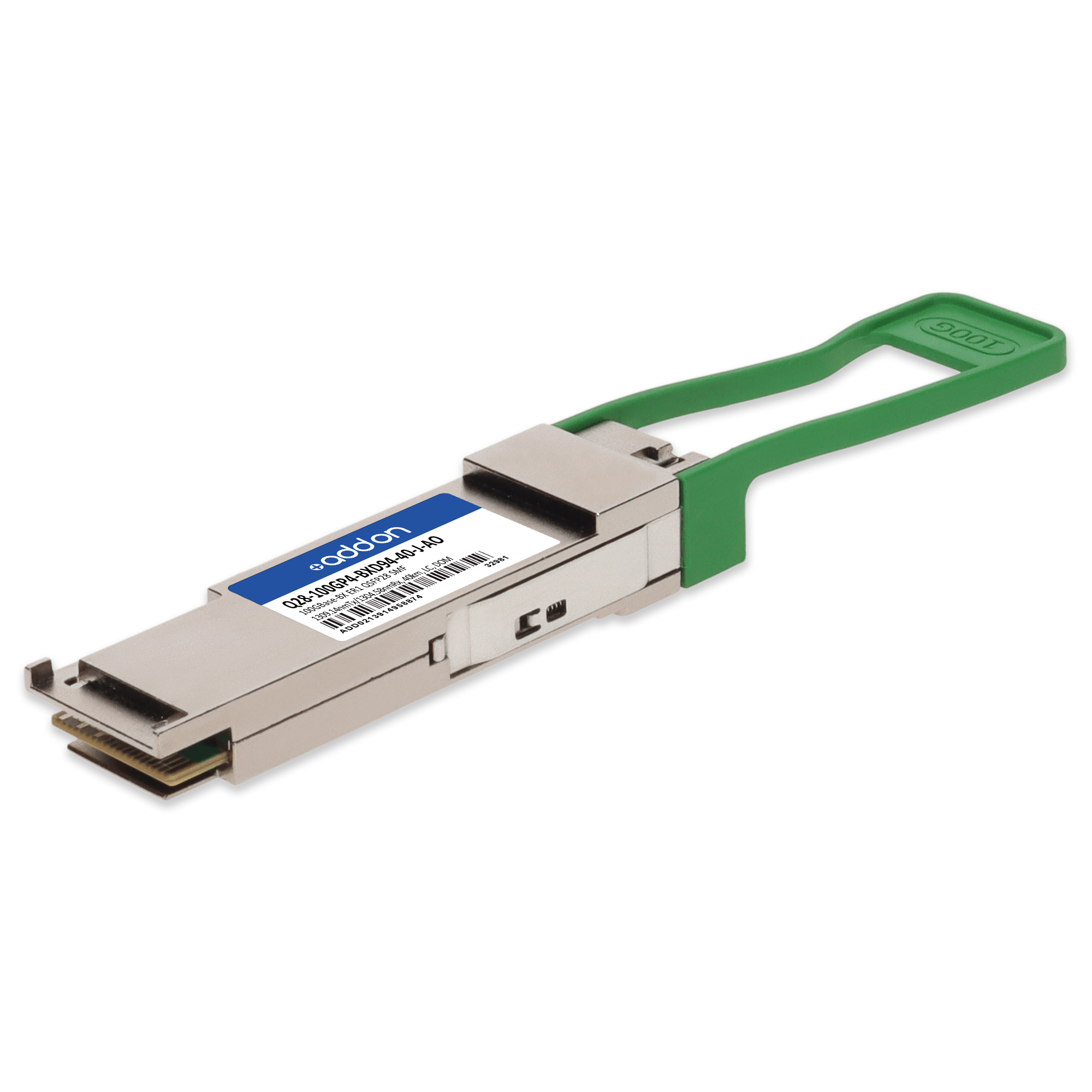 AddOn Networks Q28-100GP4BXD9440JAO Compatible 100G QSFP28 40 km TAA Compliant Transceiver AddOn Networks Q28-100GP4BXD9440JAO Compatible 100G QSFP28 40 km TAA Compliant Transceiver