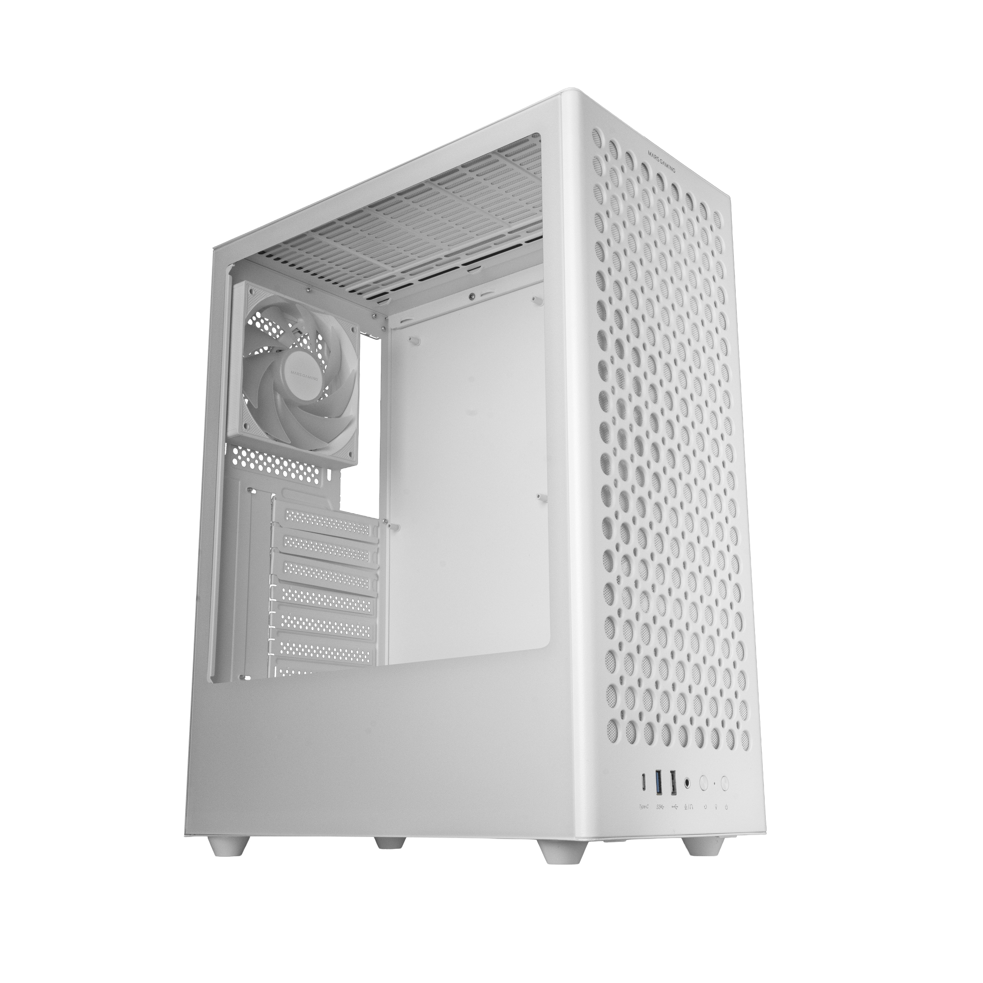 Mars Gaming White Mct800w Computer Case Midi Tower