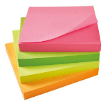 5Star 912971 note paper Square Assorted colours 100 sheets Self-adhesive
