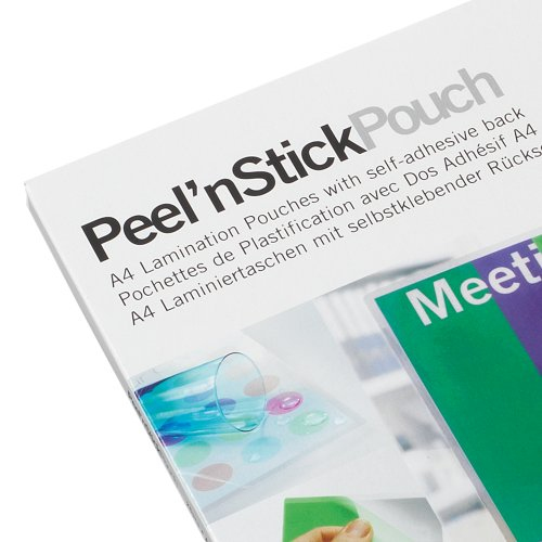 GBC Peel`n Stick Laminating Pouches A4 2x75 Micron Matt (25)