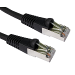 Cables Direct 0.5m CAT6a, M - M networking cable Black S/FTP (S-STP)
