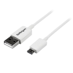 StarTech.com 0.5m USB 2.0 A/Micro-B m/m USB cable 19.7" (0.5 m) USB A Micro-USB B 0.48 Gbit/s White