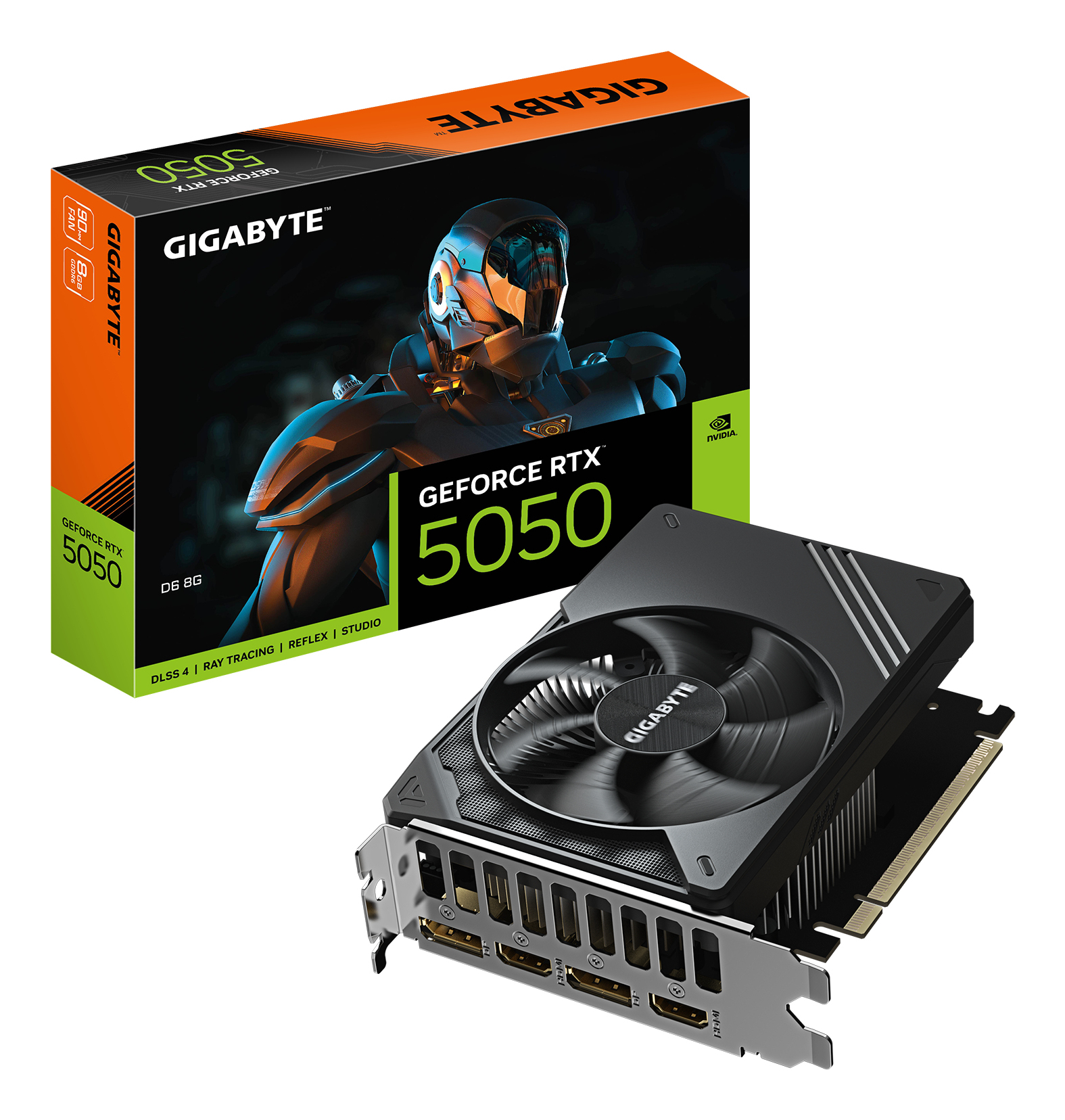 GIGABYTE GeForce RTX 5050 D6 8G Graphics Card - 8GB GDDR6. 128bit. PCI