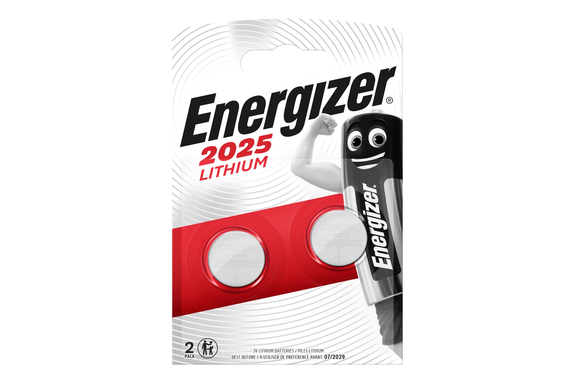 E300788900 ENERGIZER CR2025 Lithium Coin Cell Batteries - Pack of 2