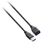 V7 Black USB Extension Cable USB 3.0 A Female to USB 3.0 A Male 3m 10ft