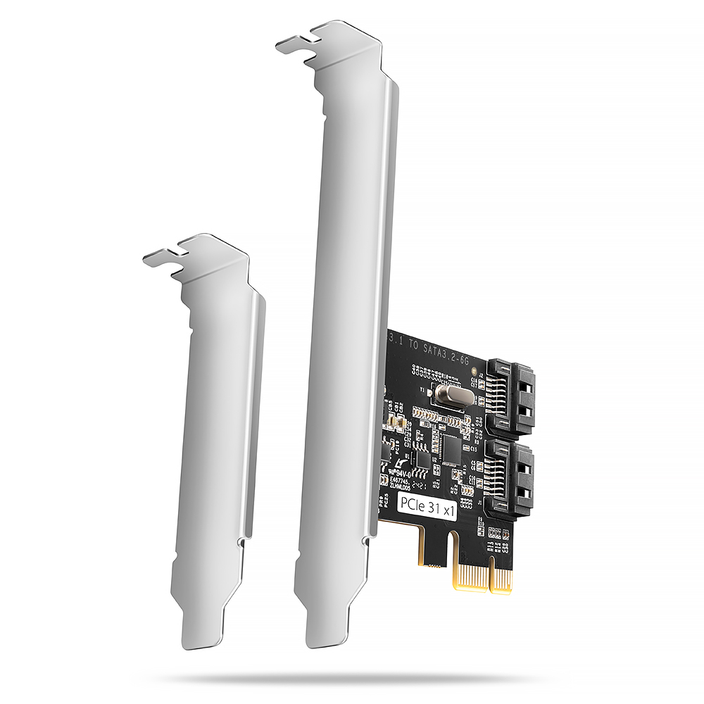 EU Product - PCES-SJ2 PCIe Controller 2x internal SATA 6G port JMB582+ LP - Controller - Serial ATA thumbnail