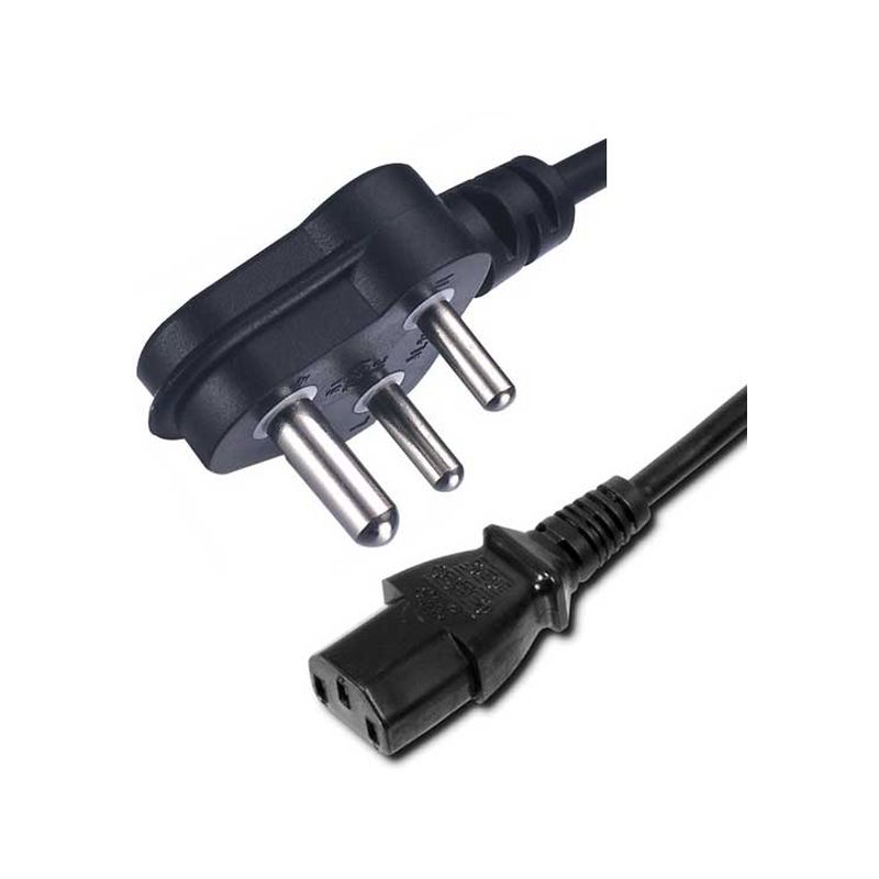FDL 2M SOUTH AFRICAN MAINS CABLE - SA PLUG TO C13 IEC SOCKET