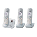 Panasonic KX-TG6823 DECT-telefon Namn och uppringnings-ID Silver, Vit