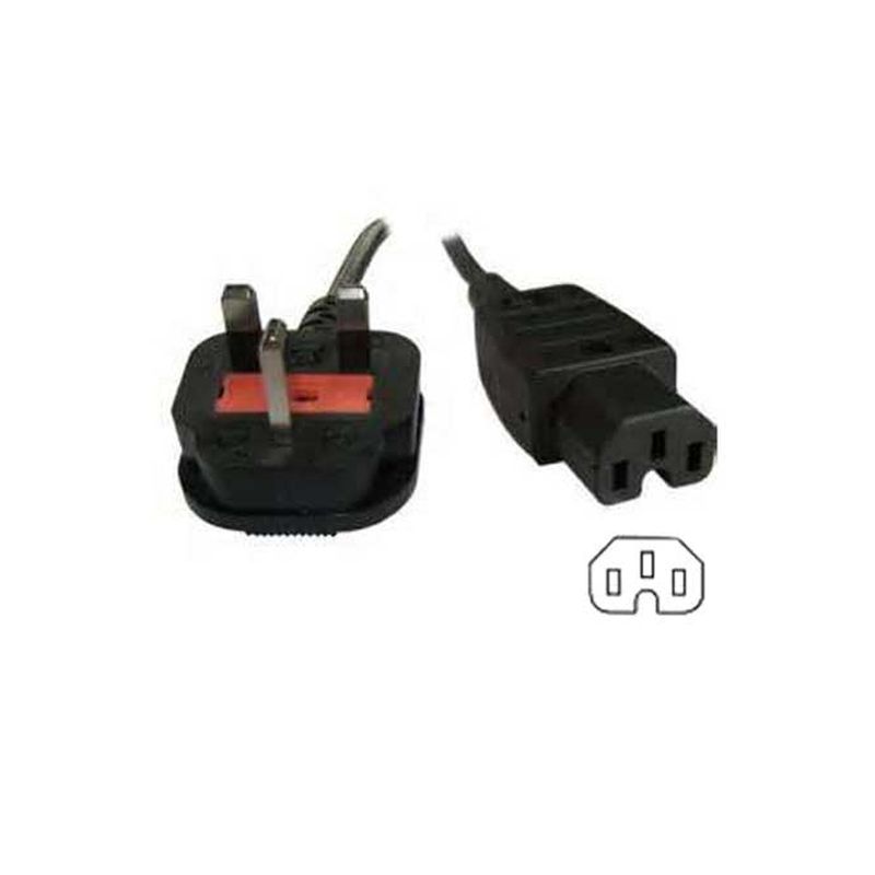 FDL 1M UK MAINS PLUG TO C15 HOT IEC SOCKET""
