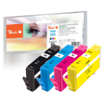 Peach PI300-618 inktcartridge 3 stuk(s) Compatibel Normaal rendement Zwart, Cyaan, Magenta