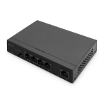 Digitus 4- Port Gigabit PoE Netzwerkswitch, Desktop, unmanaged, 1 Uplink Port RJ45, 60 W, af/at