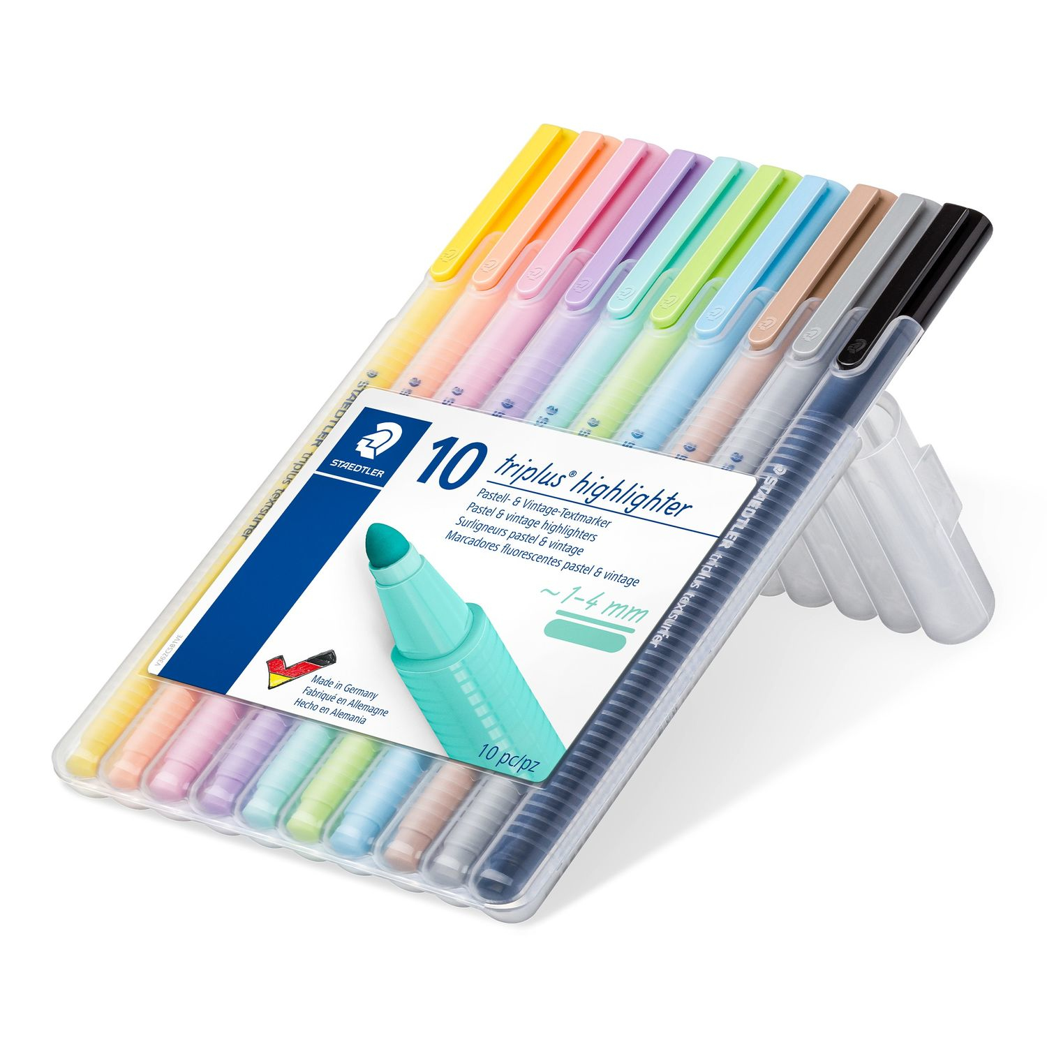 Image of Staedtler 362 C marker 10 pc(s) Bullet tip Black, Brown, Light...