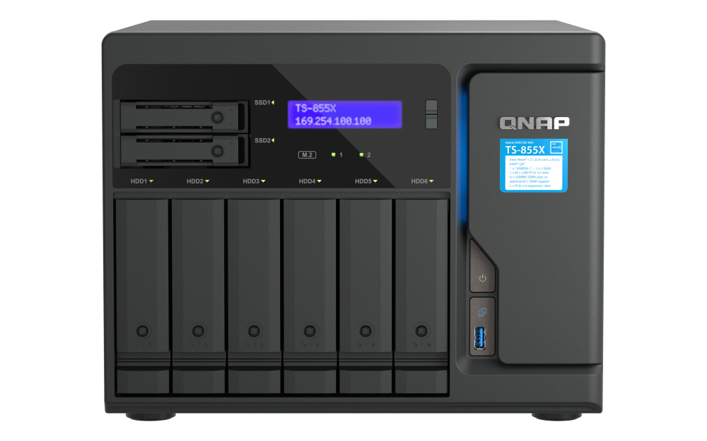 Image of QNAP TS-855X SAN Tower Ethernet LAN Black C5125