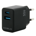 Mobilis 001362 mobile device charger Universal Black AC Auto