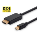 Microconnect MDPHDMI3B-4K video cable adapter 3 m Mini DisplayPort HDMI Type A (Standard) Black