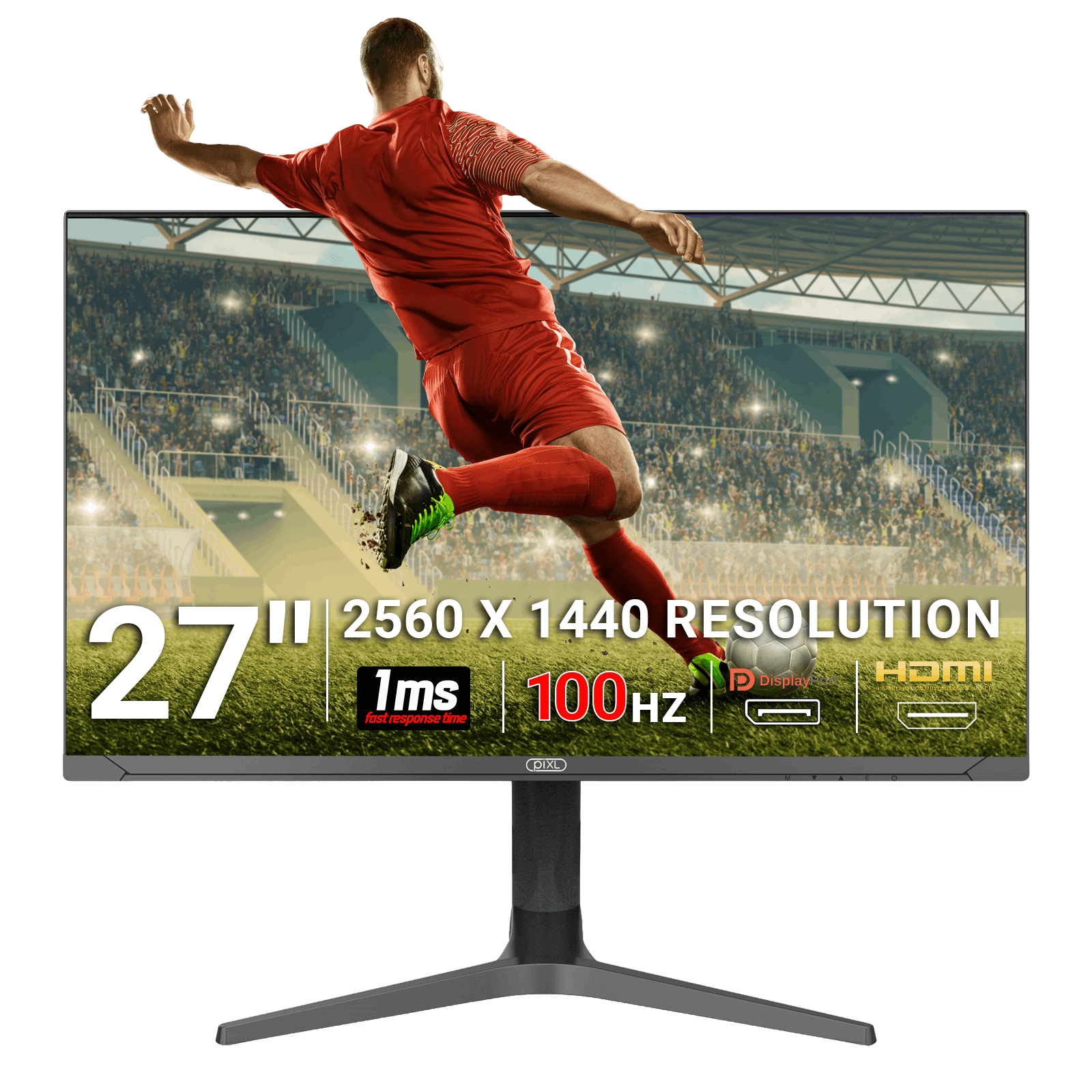 piXL CM27G7 27 Inch 100Hz QHD IPS Widescreen Gaming Monitor