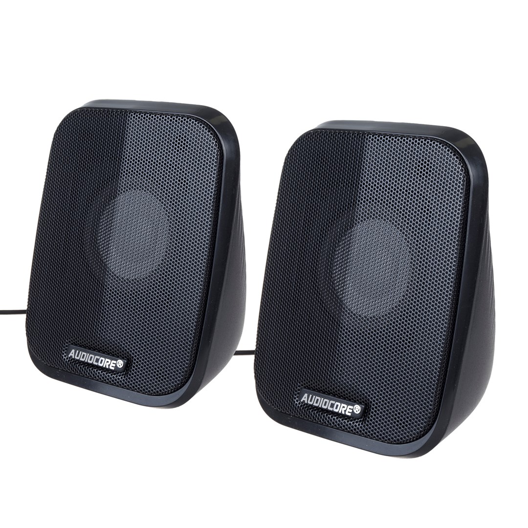 AUC Audiocore AC835 2.0 Stereo Speakers With LED Backlighting For PC Laptop Smartphone