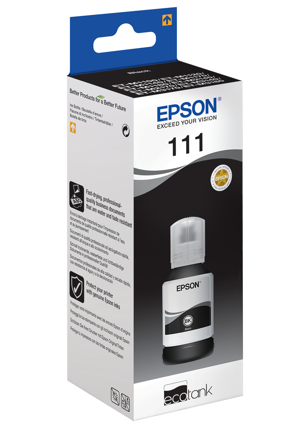 Epson C13T03M140/111 Ink bottle black, 6K pages 120ml for Epson ET-M 1100