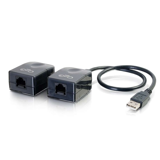 C2G 29341 kabelomvandlare (hane/hona) USB-A, USB-A Svart