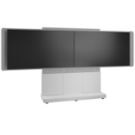 Middle Atlantic ForumTM Free-Standing 66" (3 Bay) Display Stand for (2) 56" to 65" Displays, Light Finish
