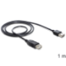 DeLOCK EASY-USB 2.0-A - USB 2.0-A, 1m USB cable USB A Black