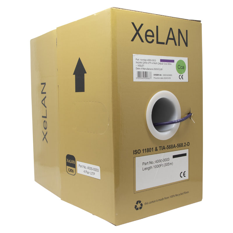 Image of EXCEL XELAN CAT.6 UTP SOLID INSTALLATION CABLE - LSZH/Cca 305M