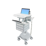 Ergotron StyleView Aluminium, Grey, White Laptop Multimedia cart