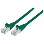 Intellinet Network Patch Cable, Cat7 Cable/Cat6A Plugs, 3m, Green, Copper, S/FTP, LSOH / LSZH, PVC, RJ45, Gold Plated Contacts, Snagless, Booted, Lifetime Warranty, Polybag