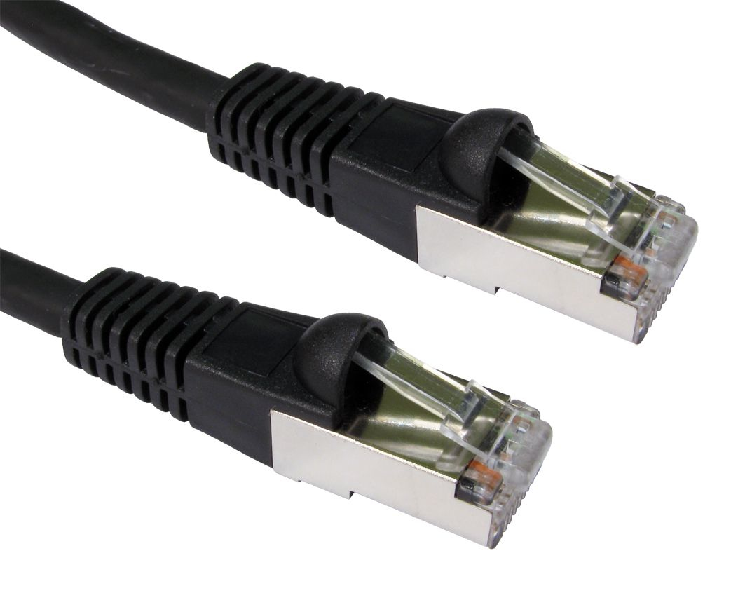 Photos - Cable (video, audio, USB) Cables Direct Cat6a, 20m networking cable Black S/FTP  ART-120K (S-STP)