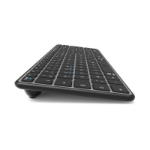 Port Designs Port Connect RF & Bluetooth keyboard; sleek; compact; full layout; USB-C rechargeable. Support for three devoices simultaneously 2 x BT; 1 x RF. Universal Compatibility with Windows; macOS; iOS & Android.