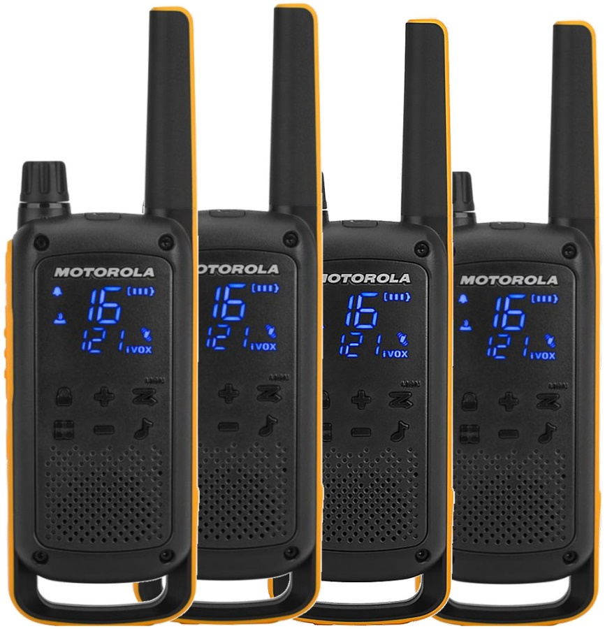 Motorola Talkabout T82 Extreme Quad Pack two-way radio 16 channels Bla
