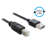 DeLOCK 0.5m, USB2.0-A/USB2.0-B USB-kabel 0,5 m USB A USB B Zwart