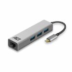 ACT AC7055 USB-C Hub 3 port and ethernet