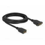 DeLOCK DisplayPort 1.2 cable female to female panel-mount 4K 60 Hz 3 m