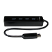 StarTech.com Adaptador Concentrador Hub USB 3.0 (5Gbps) Super Speed Portátil de 4 Puertos Salidas - Negro