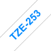 Brother TZE-253 etikett-tejp Blå på vit