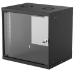 Intellinet 19" Basic Wallmount Cabinet, 9U, 400mm Deep, IP20-Rated Housing, Max 50kg, Flatpack, Black
