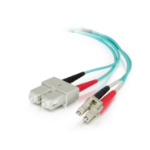 C2G 30m LC-LC 10Gb 50/125 OM3 Duplex Multimode PVC Fibre Optic Cable (LSZH) - Aqua