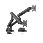 Brateck LDT84-C024-B DUAL SCREEN SLIM HEAVY-DUTY MECHANICAL SPRING MONITOR ARM BLACK (new)