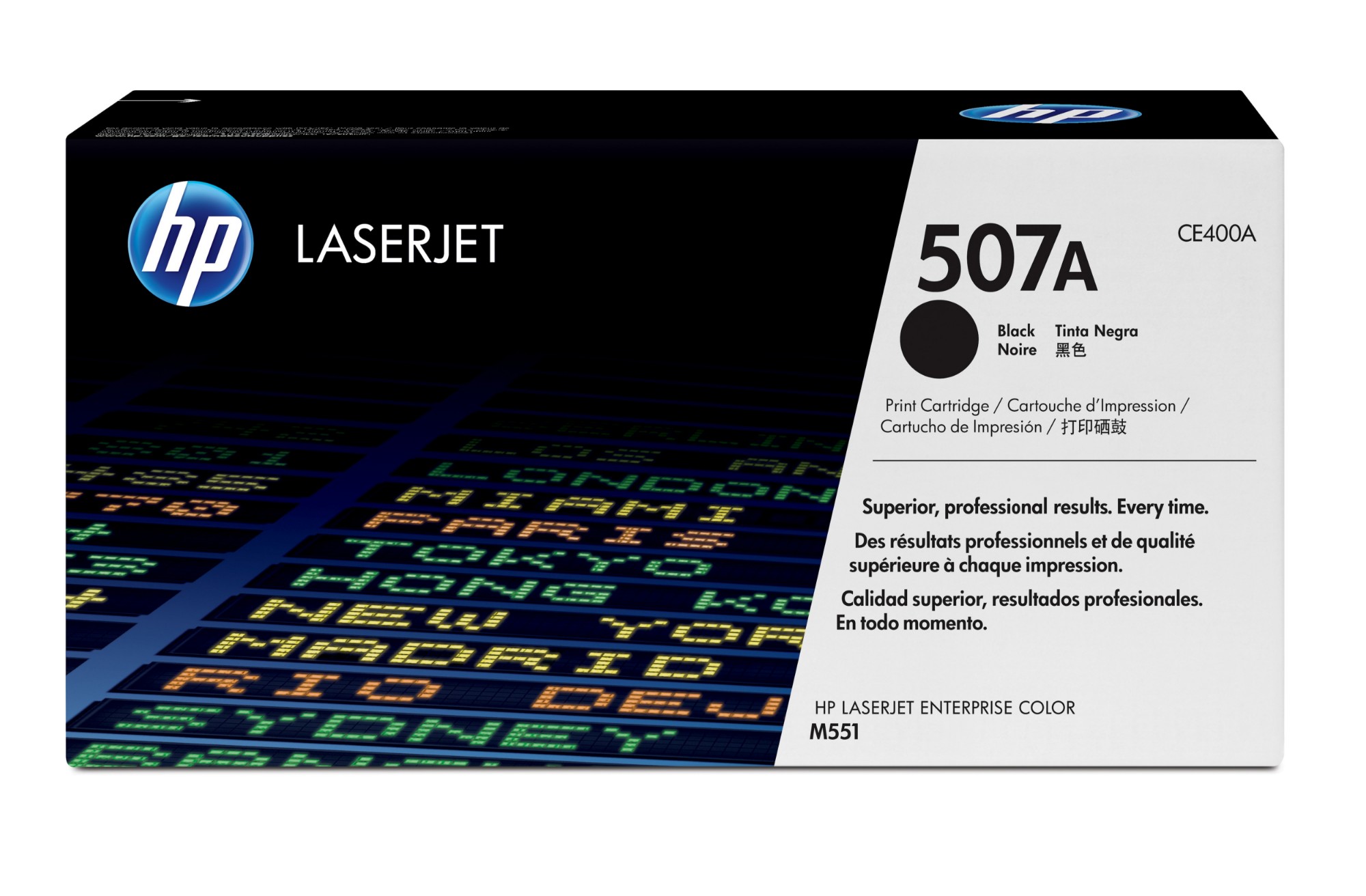 HP 507A Black LaserJet Toner Cartridge CE400A